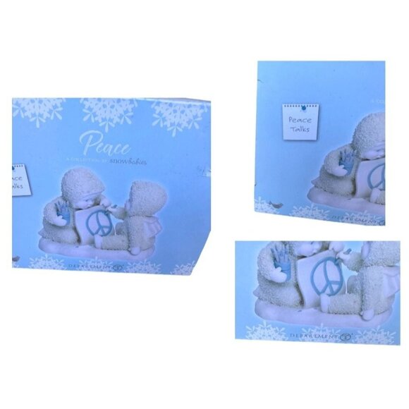 Department 56 Peace Talks Snowbaby Figurine 2018 Enesco Christmas Retired Winter - Picture 11 of 12